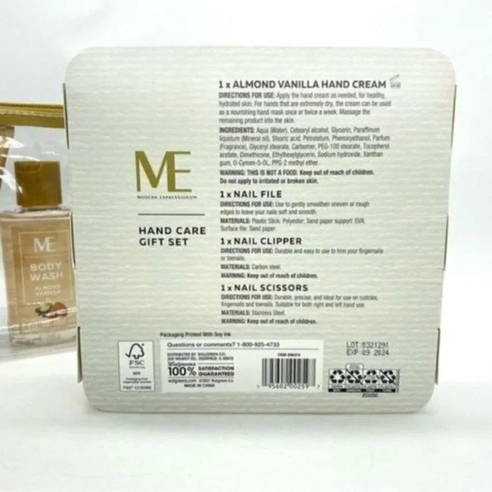 Bath & Body Gift Set & Hand Care Gift Set Almond Vanilla New